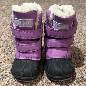Cat & Jack Lavender and Charcoal Boots